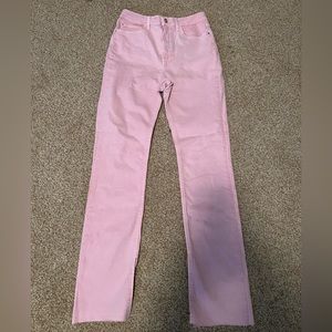 Pink straight leg Zara jeans
